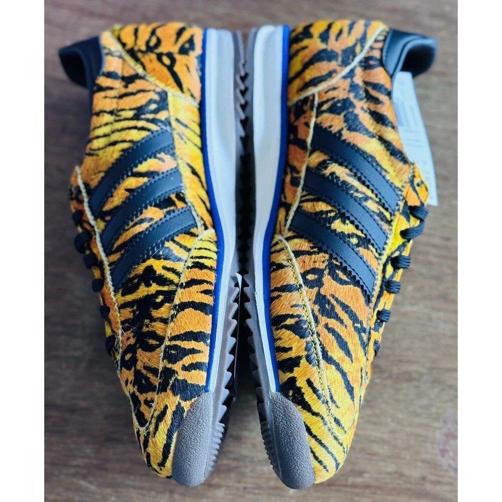 Women’s Size 6.5 adidas SL 72 OG Tiger Print Yellow Core Black KH8812 NIB